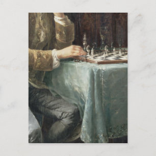 Die Schachspieler, 1887 Postkarte