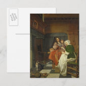 Die Schachspieler, c.1670 Postkarte (Vorne/Hinten)