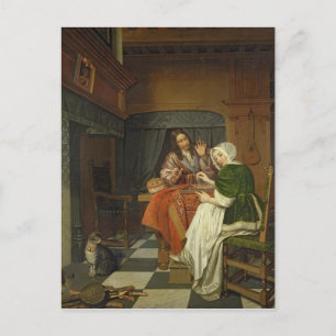Die Schachspieler, c.1670 Postkarte