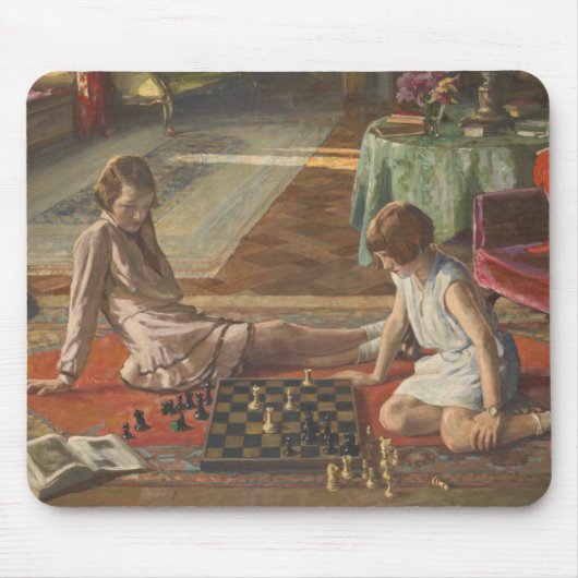 Die Schachspieler (von John Lavery) Mousepad (Vorne)
