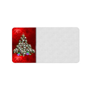 Die Schädel von Weihnachten Adressaufkleber