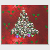 Die Schädel von Weihnachten Geschenkpapier (Flach)