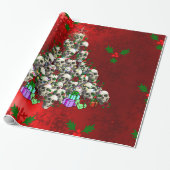 Die Schädel von Weihnachten Geschenkpapier (Ungerollt)
