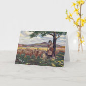Die Schafe hüten Karte (Gelbe Blume)