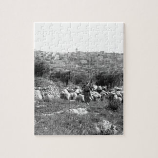 Die Schäfer, die Mengen neigen, nähern sich Puzzle