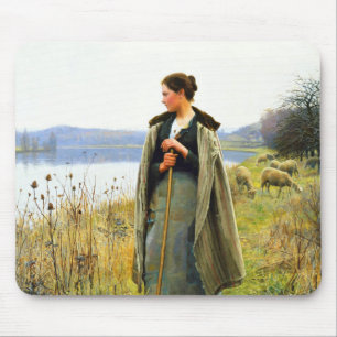 Die Schäferin Kunst von Daniel Ridgway Knight Mousepad