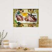 Die Schaffung der Sonne durch Michelangelo Poster (Küche)