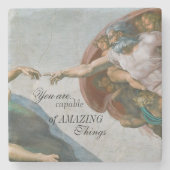 Die Schaffung MarmorUntersetzer Adams Michael Steinuntersetzer (Vorderseite)