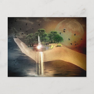 Die Schaffung Postkarte