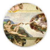 Die Schaffung von Adam durch Michelangelo-schöne Keramikknauf (Vorderseite)