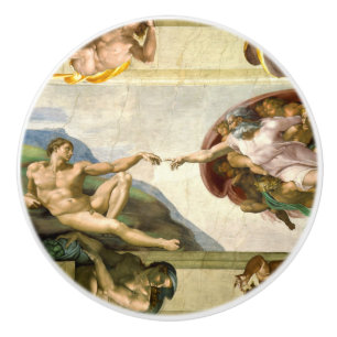 Die Schaffung von Adam durch Michelangelo-schöne Keramikknauf