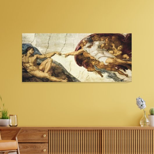 Die Schaffung von Adam Leinwanddruck (Insitu (Wohnzimmer))