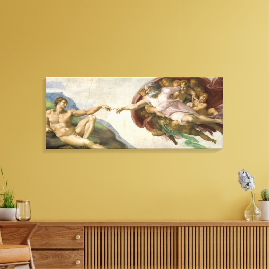 Die Schaffung von Adam Leinwanddruck (Insitu (Wohnzimmer))