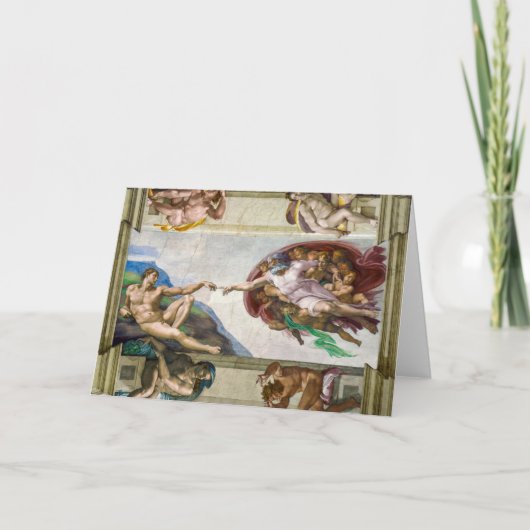 Die Schaffung von Adam | Michelangelo | Karte (Vorderseite)