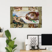 Die Schaffung von Adam | Michelangelo | Poster (Heimbüro)