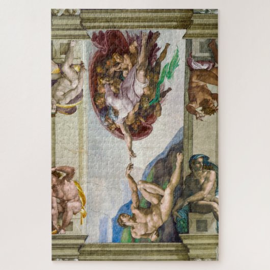 Die Schaffung von Adam | Michelangelo | Puzzle (Vertikal)