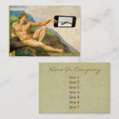 Die Schaffung von Adam über Smartphone Visitenkarte (Vorne/Hinten)