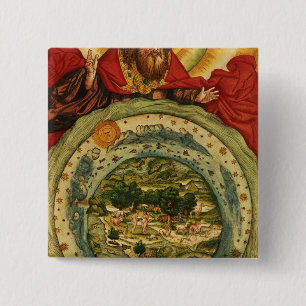 Die Schaffung, von der Luther Bibel, c.1530 Button
