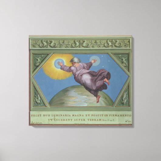 Die Schaffung von Licht, Illustration aus der Raph Leinwanddruck (Vorderseite)