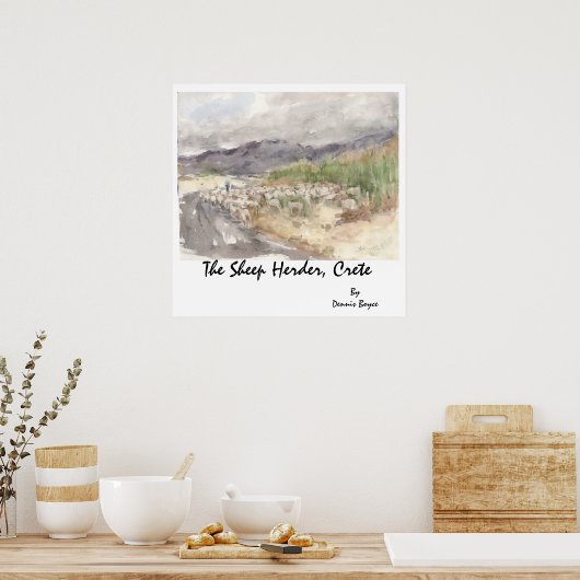 Die Schafherde, Kreta... Poster (Küche)