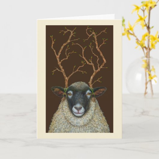 Die Schafskarte vertuscht Karte (Gelbe Blume)