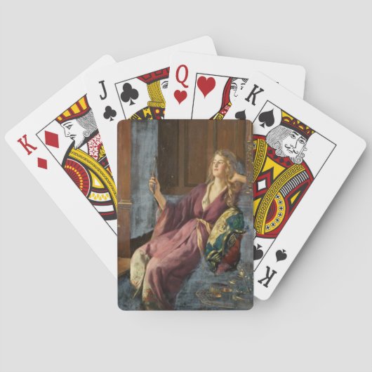 Die Schalkhafte Minx (von John Collier) Spielkarten (Rückseite)