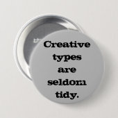 Die Schaltfläche Creative Types (Creative Types) i Button (Vorne & Hinten)