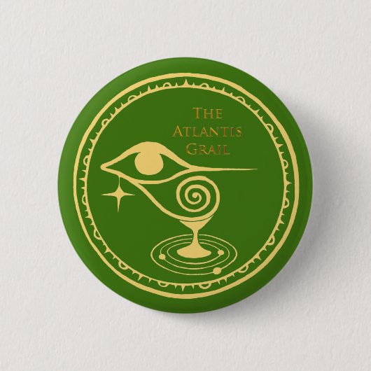 Die Schaltfläche für das Atlantis-Gral-Logo - Grün Button (Vorderseite)