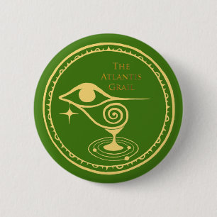 Die Schaltfläche für das Atlantis-Gral-Logo - Grün Button