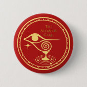 Die Schaltfläche für das Atlantis-Gral-Logo - Rote Button (Vorderseite)