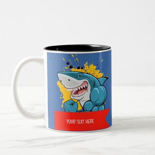 DIE SCHARFE ZWEIFARBIGE TASSE (Links)