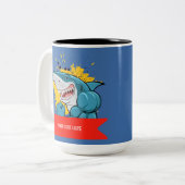 DIE SCHARFE ZWEIFARBIGE TASSE (Vorderseite Links)