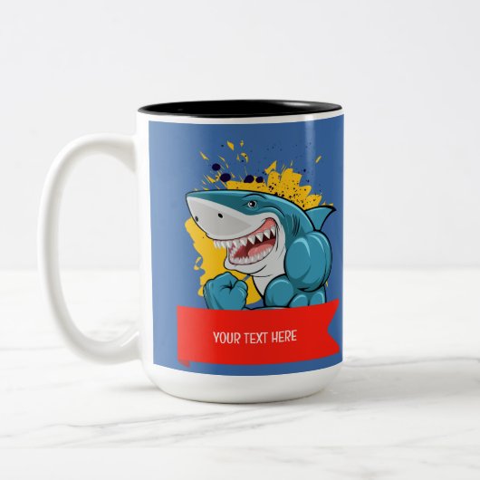 DIE SCHARFE ZWEIFARBIGE TASSE (Links)