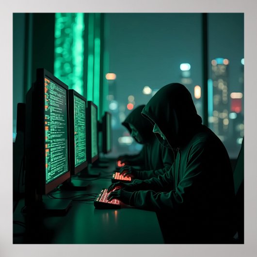 Die Schatten der digitalen Unterwelt-KI Poster (Vorne)