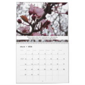 Die Schatten der Natur von rosa Schrift Sky Floral Kalender (Mär 2026)