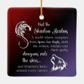 Die Schattenrealms Brenda K Davies Keramik Ornamen Keramikornament (Rückseite)