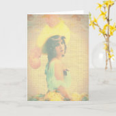 Die schattige Lady Karte (Gelbe Blume)