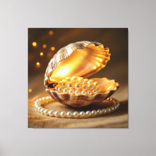 Die Schatzmuschel – Verborgene Perlen Leinwanddruck