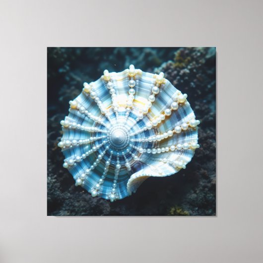 Die Schatzmuschel – Verborgene Perlen Leinwanddruck (Vorderseite)