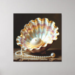 Die Schatzmuschel – Verborgene Perlen Leinwanddruck