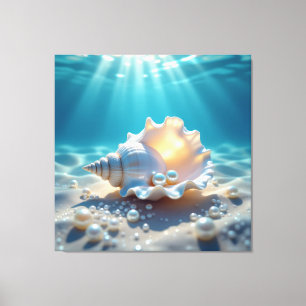 Die Schatzmuschel – Verborgene Perlen Leinwanddruck