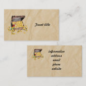 Die Schatztruhe der Piraten auf dem Papier Visitenkarte (Vorne/Hinten)