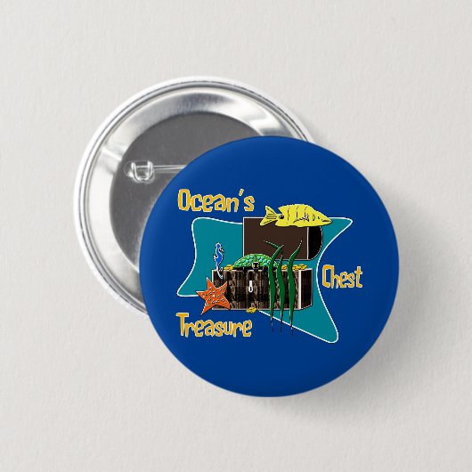 Die Schatztruhe des Ozeans Button (Vorne & Hinten)