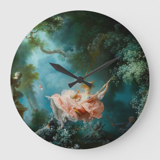 Die Schaukel Fragonard Große Wanduhr (Vorderseite)