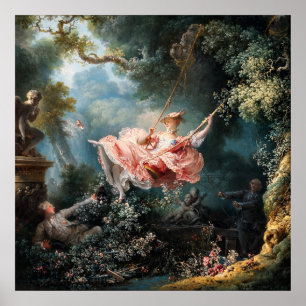 Die Schaukel von Jean-Honoré Fragonard Poster