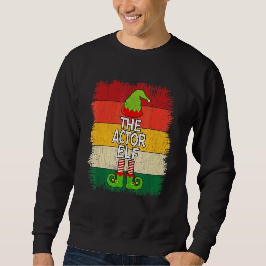 Die Schauspieler-Elf-Passgruppe Weihnachtsfeier Py Sweatshirt (Vorderseite)