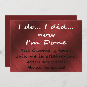 Die Scheidung ist endgültig Einladung