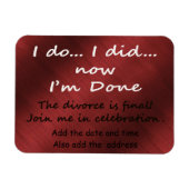 Die Scheidung ist endgültig Magnet (Horizontal)