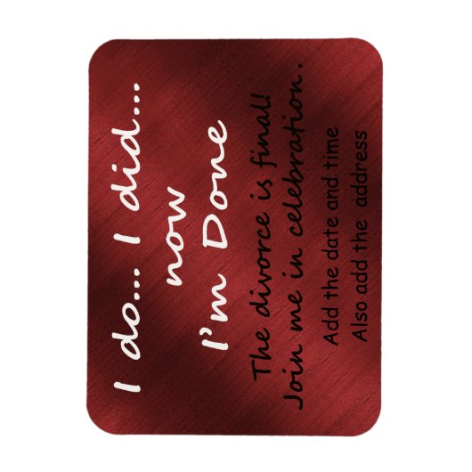 Die Scheidung ist endgültig Magnet (Vertikal)