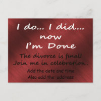 Die Scheidung ist endgültig